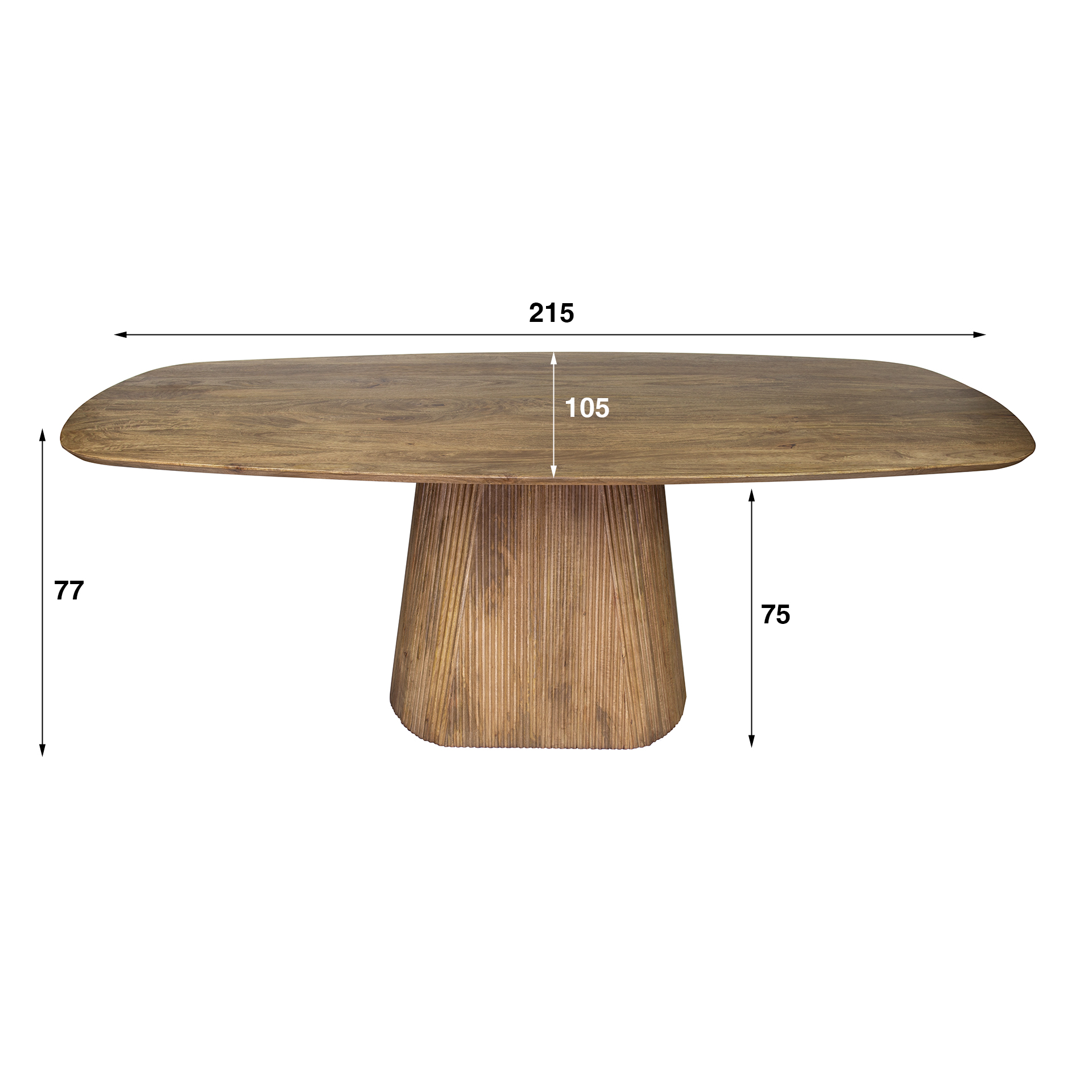 Eettafel 215 centrale poot Wave